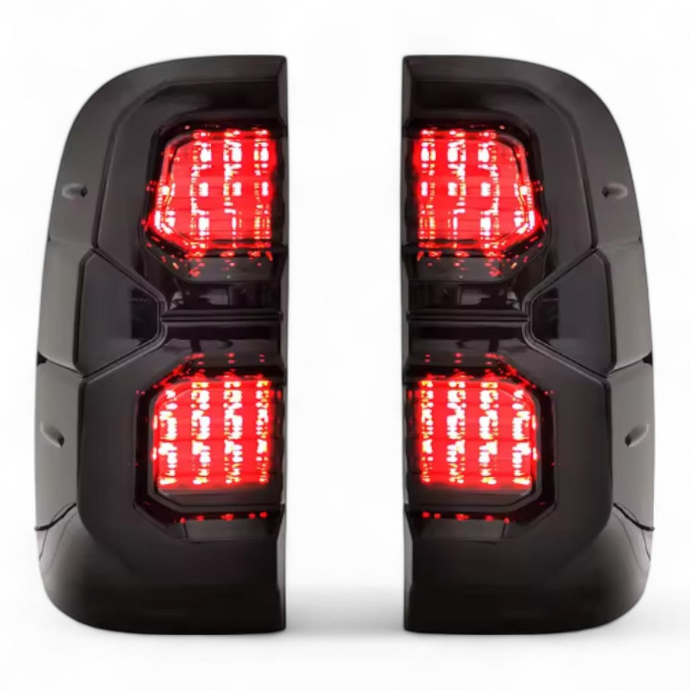Tail Light Pair for Toyota Hilux 2005–2014 | Black Housing Design | Complete LH & RH Set - Partzo