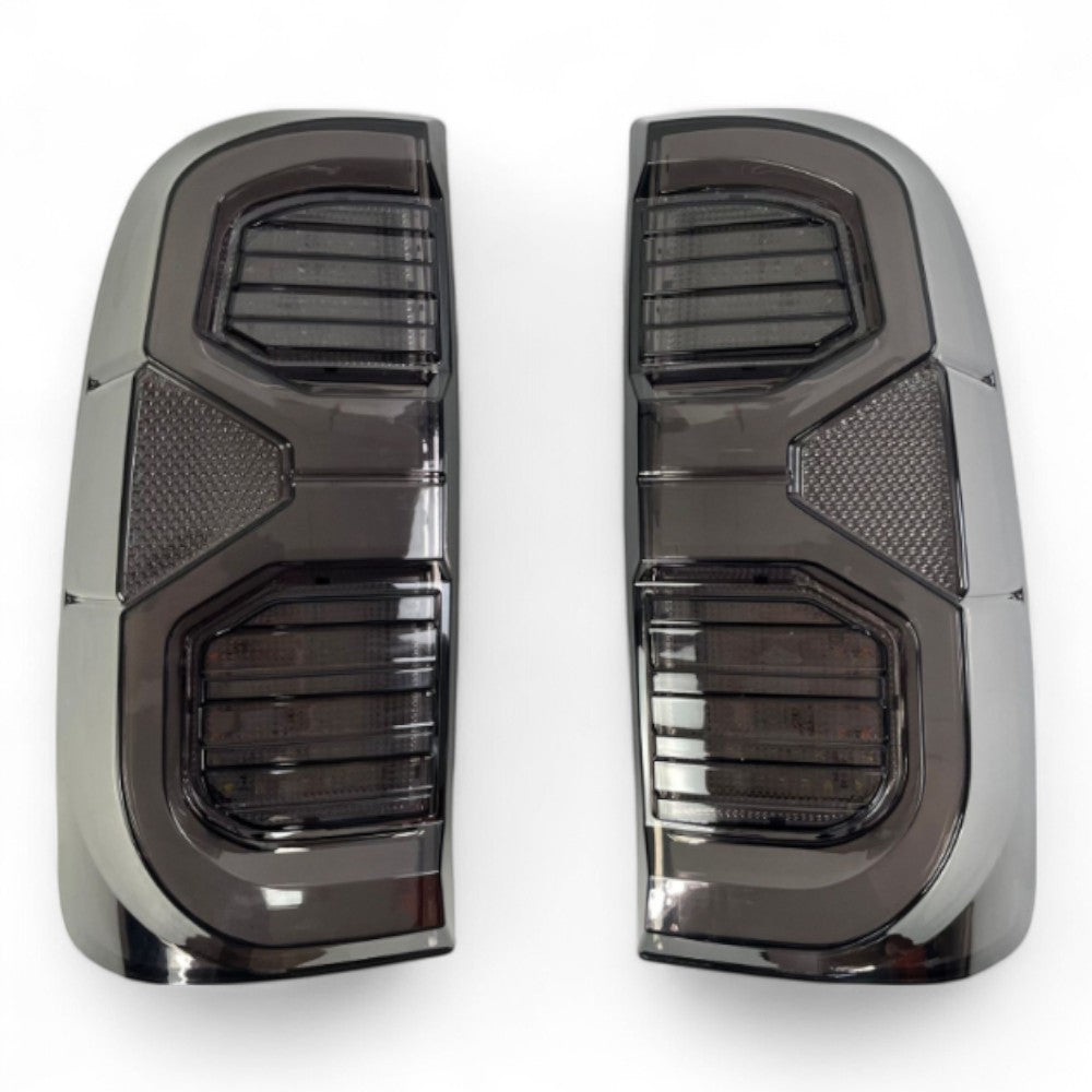 Tail Light Pair for Toyota Hilux 2005–2014 | Black Housing Design | Complete LH & RH Set - Partzo
