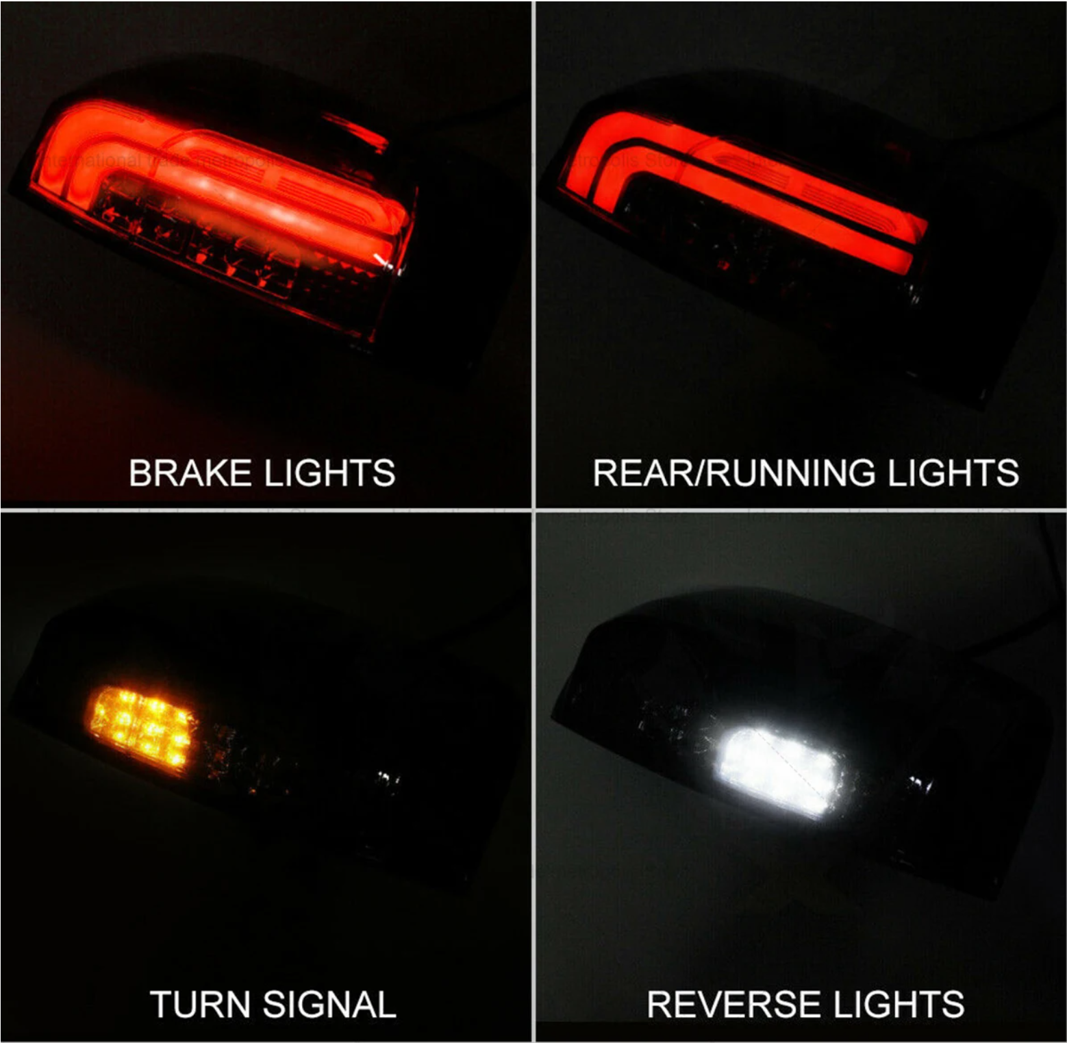 Tail Light Pair for Nissan Navara NP300 D23 2015–2020 | Smoked Black Lens - Partzo