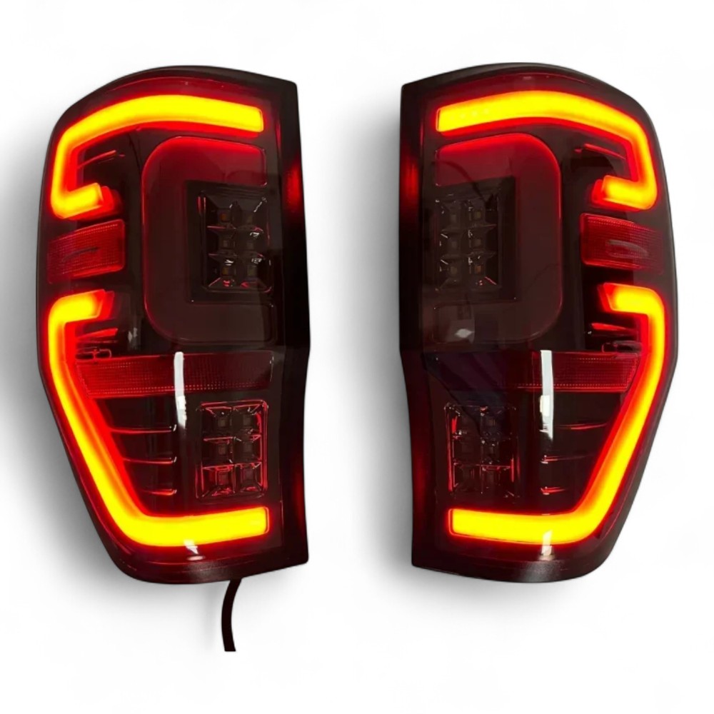 To Fit Ford Ranger Tail Light – Smoked LED Type – Complete Set with Bulbs – 2011 to 2021 - Partzo
