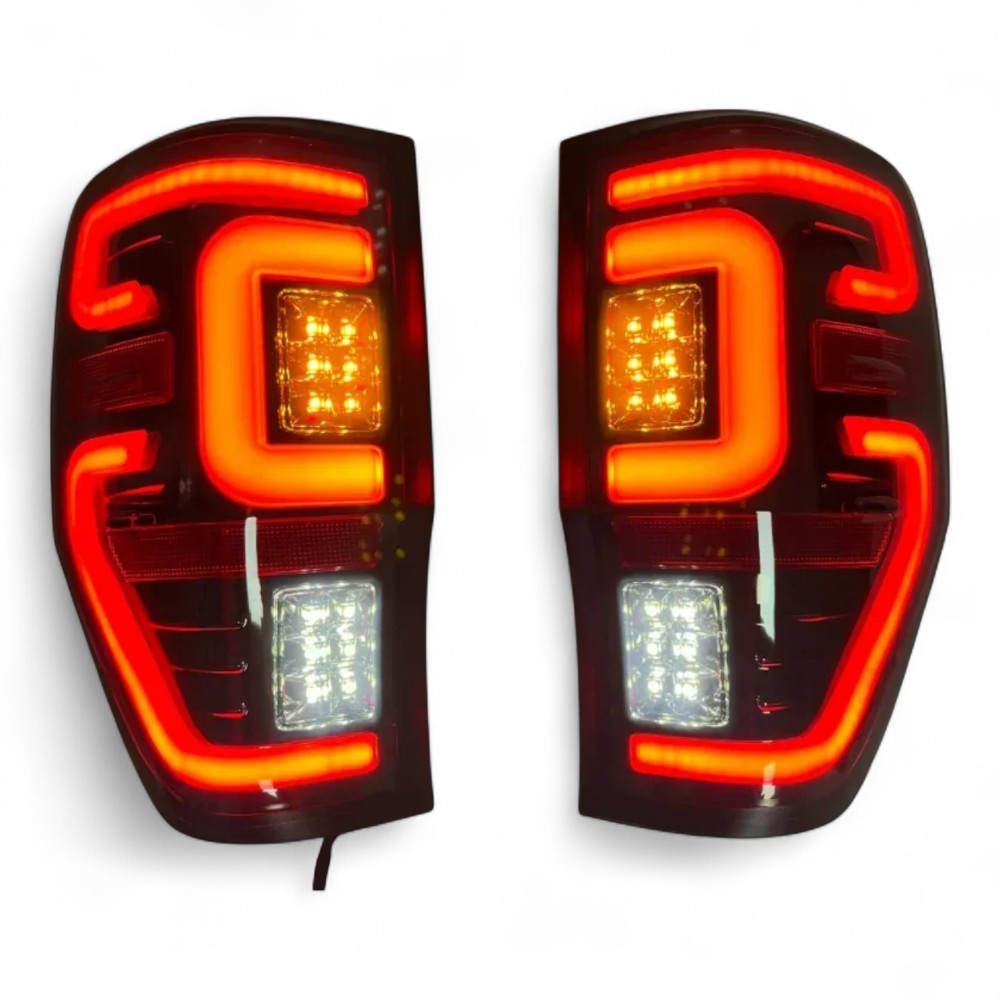 To Fit Ford Ranger Tail Light – Smoked LED Type – Complete Set with Bulbs – 2011 to 2021 - Partzo
