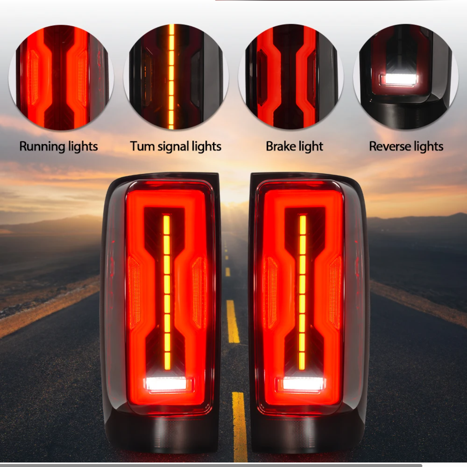 Smoked LED Tail Light Pair for Holden Colorado 2012–2024 - Partzo