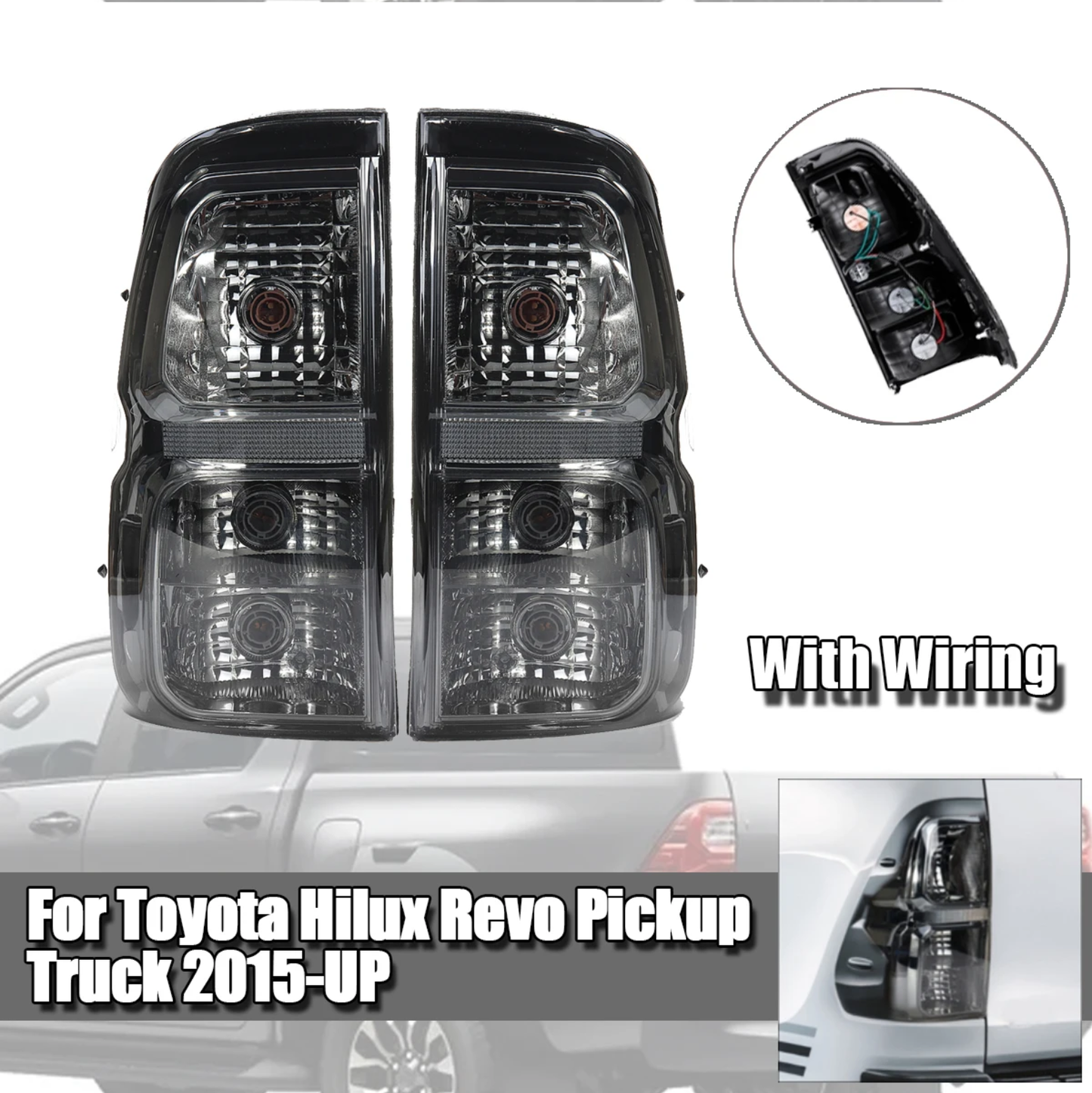To Fit Toyota Hilux Tail Light Set 2015–2020 - Partzo