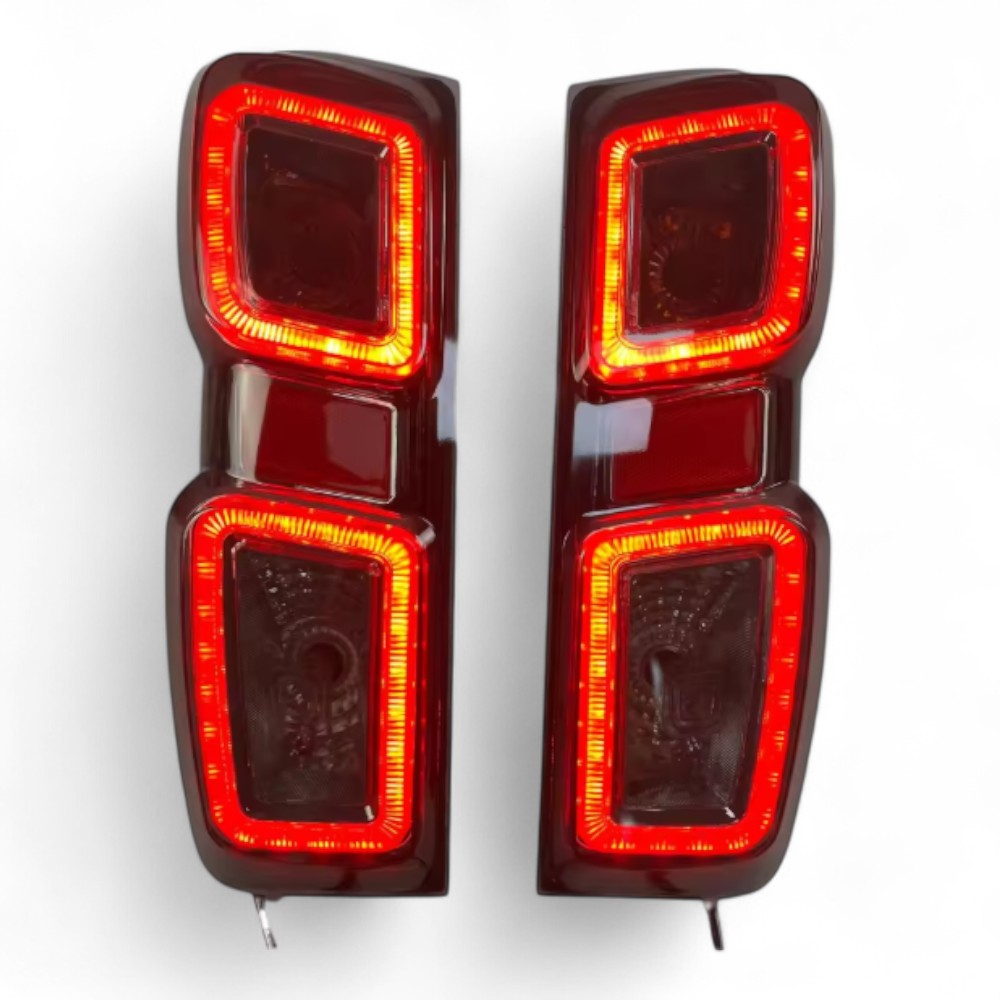 Smoked Tail Light Pair – To Fit Isuzu D-MAX 2020–2025 – Complete with Looms and Bulbs - Partzo
