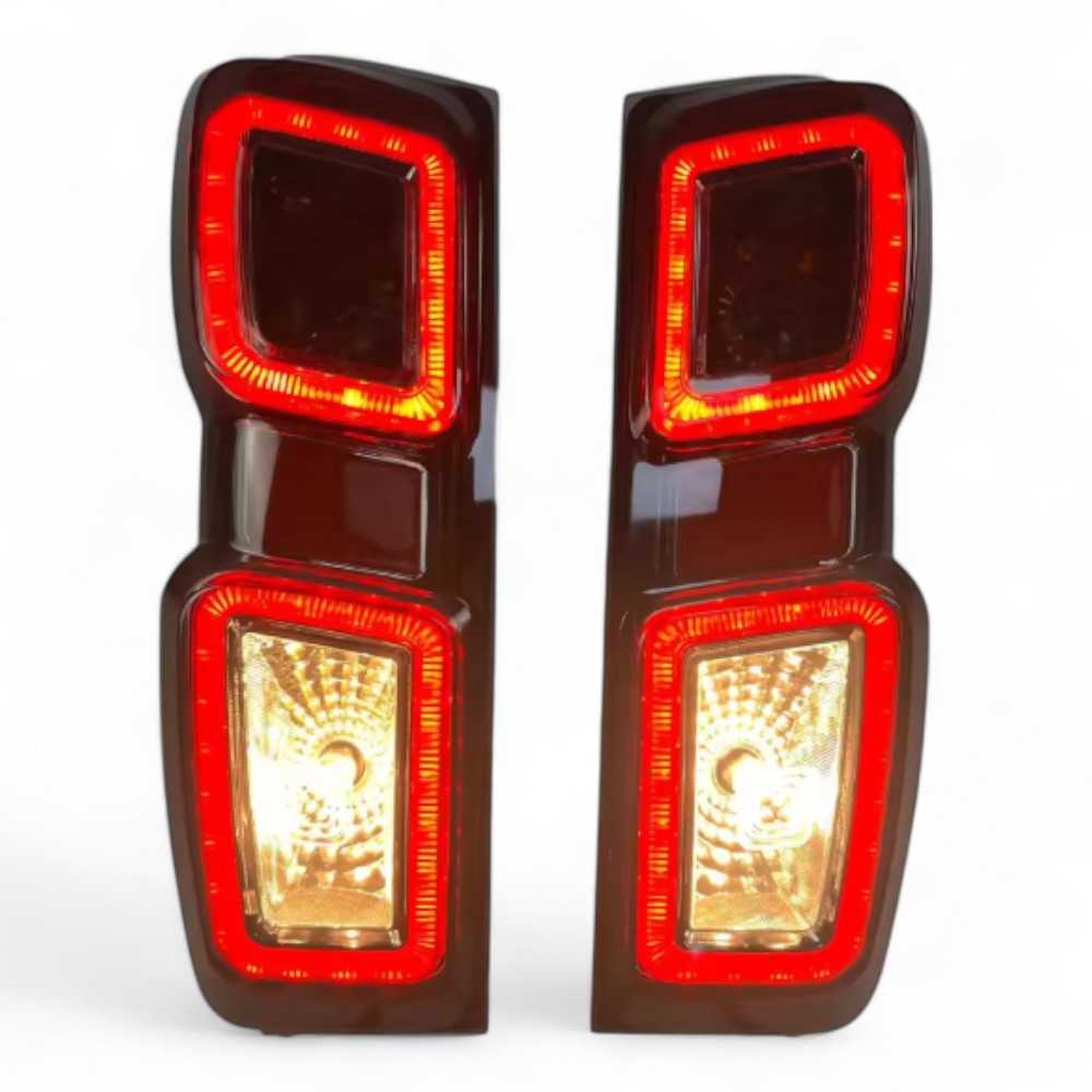 Smoked Tail Light Pair – To Fit Isuzu D-MAX 2020–2025 – Complete with Looms and Bulbs - Partzo