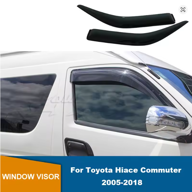 To Fit Toyota Hiace 2005–2018 Window Visors / Monsoon / Weather Shield