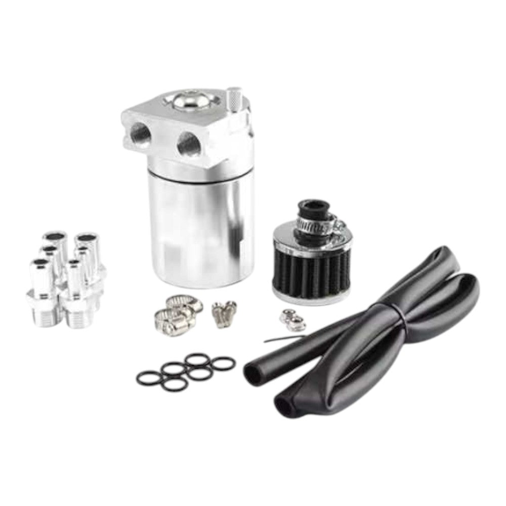 Universal Aluminum Alloy Oil Catch Can with Breather Filter