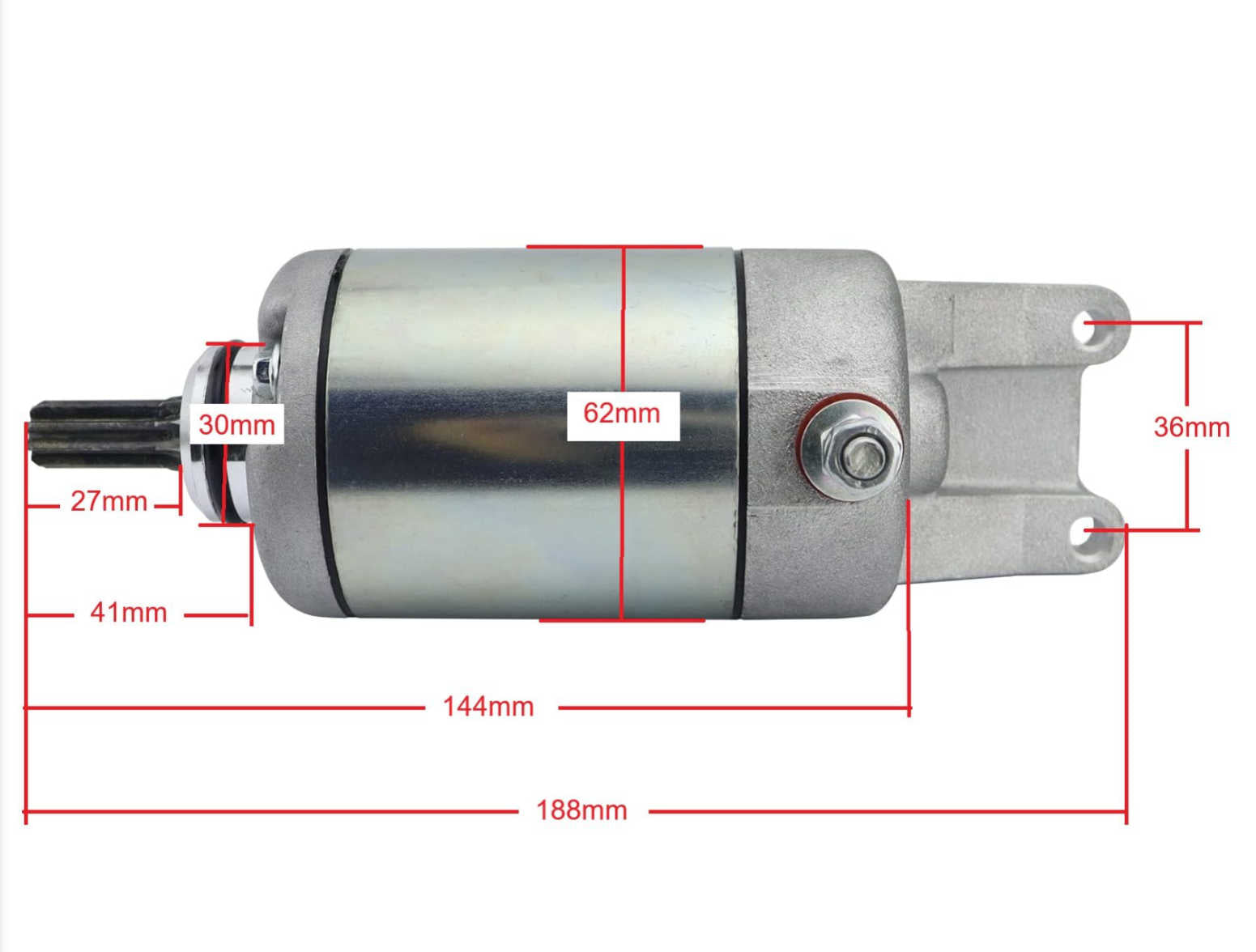 9 Teeth Starter Motor 31100-11H00 For Suzuki 450 LT450 LTA450X KingQuad ATV - Partzo