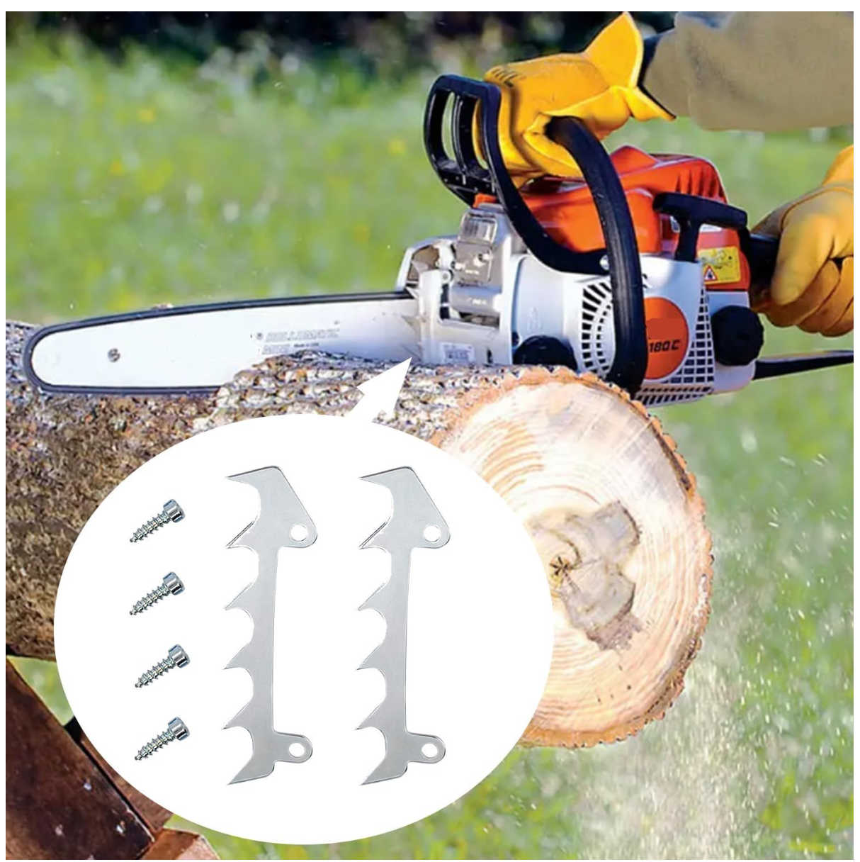 STIHL BUMPER SPIKE PLATE SET MS170 MS180 MS190T MS210 MS211 MS230 MS250 MSE140C - Partzo