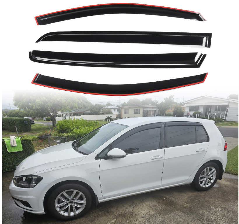 Window Visors 4 Piece Set – To Fit Volkswagen Golf Mk7 & Volkswagen Golf Mk7.5 Hatchback 2013–2020 - Partzo
