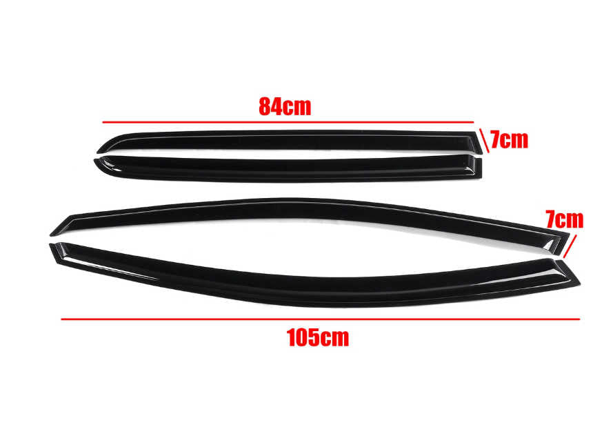 Window Visors 4 Piece Set – To Fit Volkswagen Golf Mk7 & Volkswagen Golf Mk7.5 Hatchback 2013–2020 - Partzo