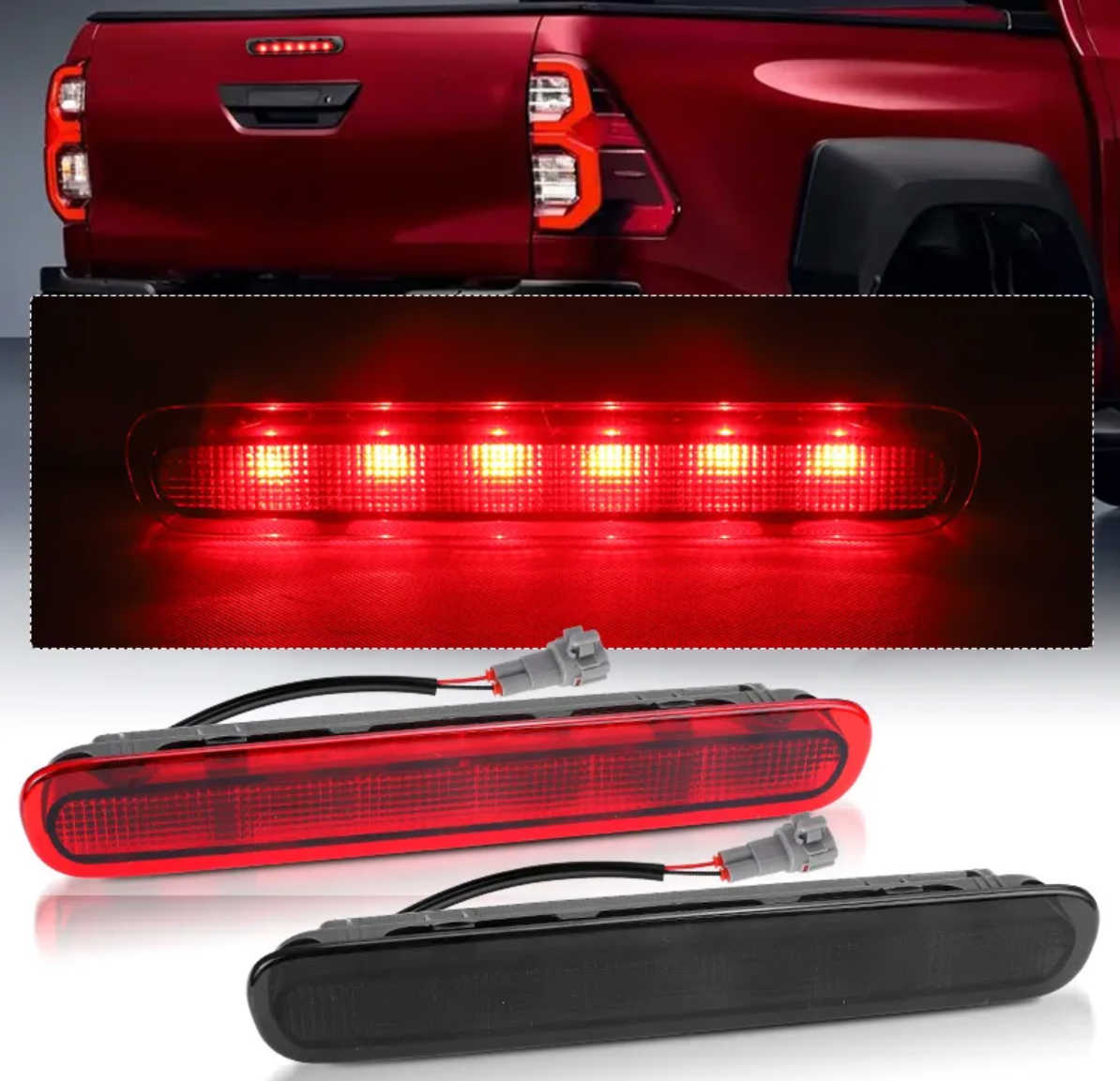 LED Brake Tail Light for Toyota Hilux Vigo 2005-2014 | Black or Red Housing