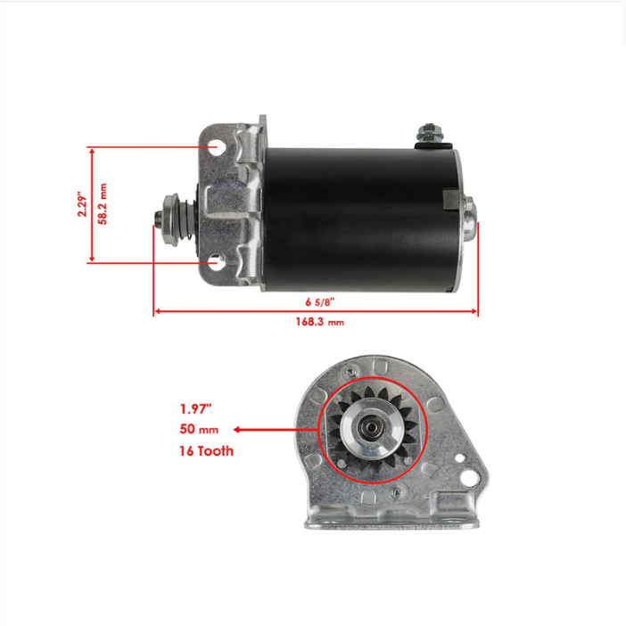 Starter Motor for Briggs & Stratton 7HP–18HP Engines – Replaces 497595 / 390838 / AM122337 9