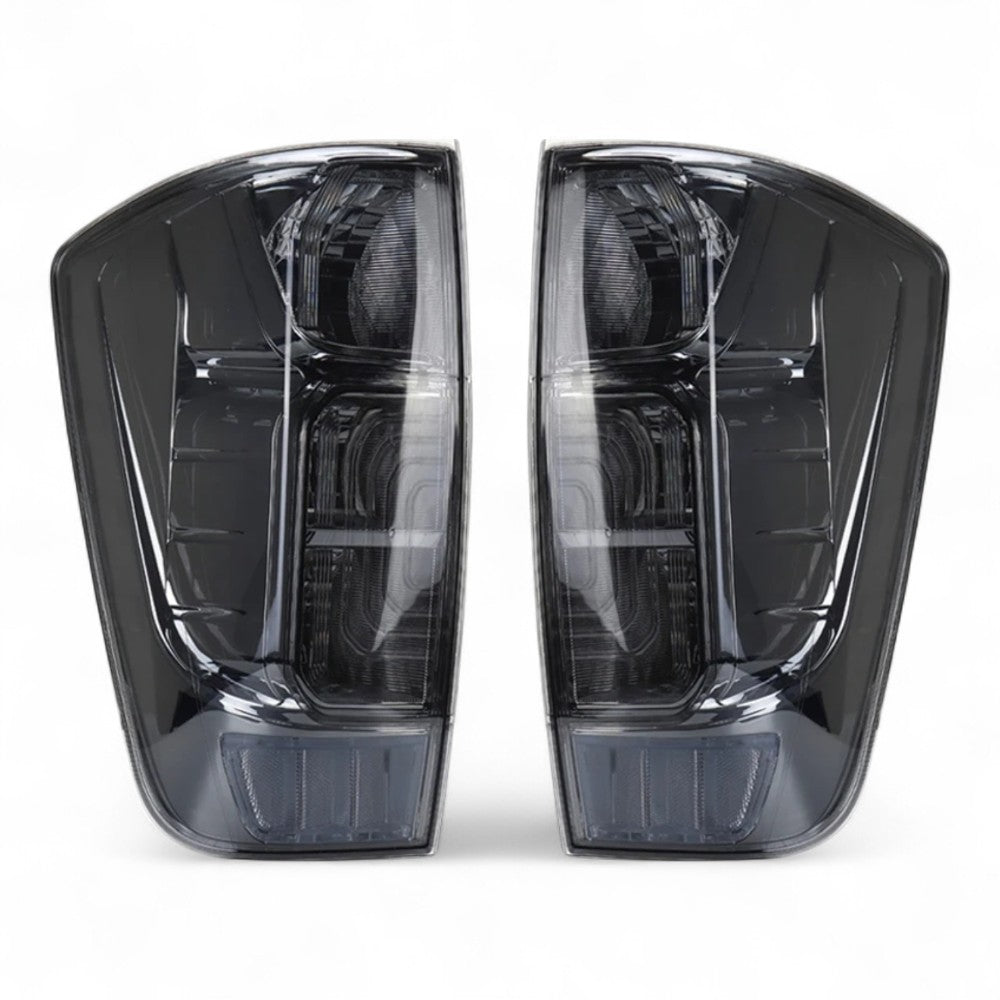Tail Light Pair for Nissan Navara NP300 D23 2015–2020 | Black Housing Rear