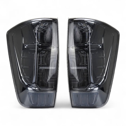Tail Light Pair for Nissan Navara NP300 D23 2015–2020 | Black Housing Rear