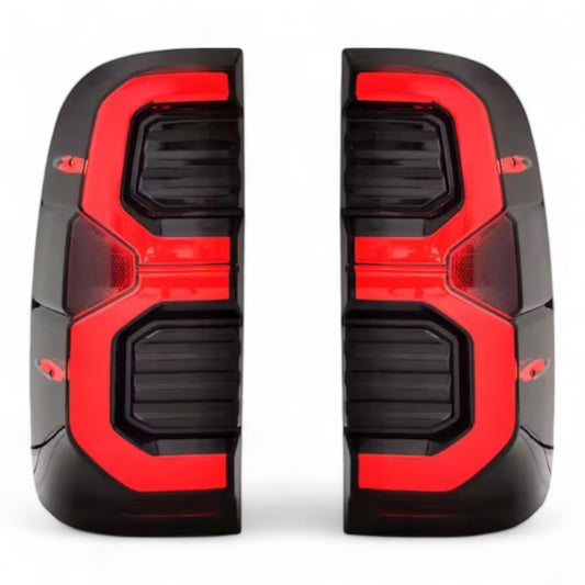 Tail Light Pair for Toyota Hilux 2005–2014 | Black Housing Design | Complete LH & RH Set