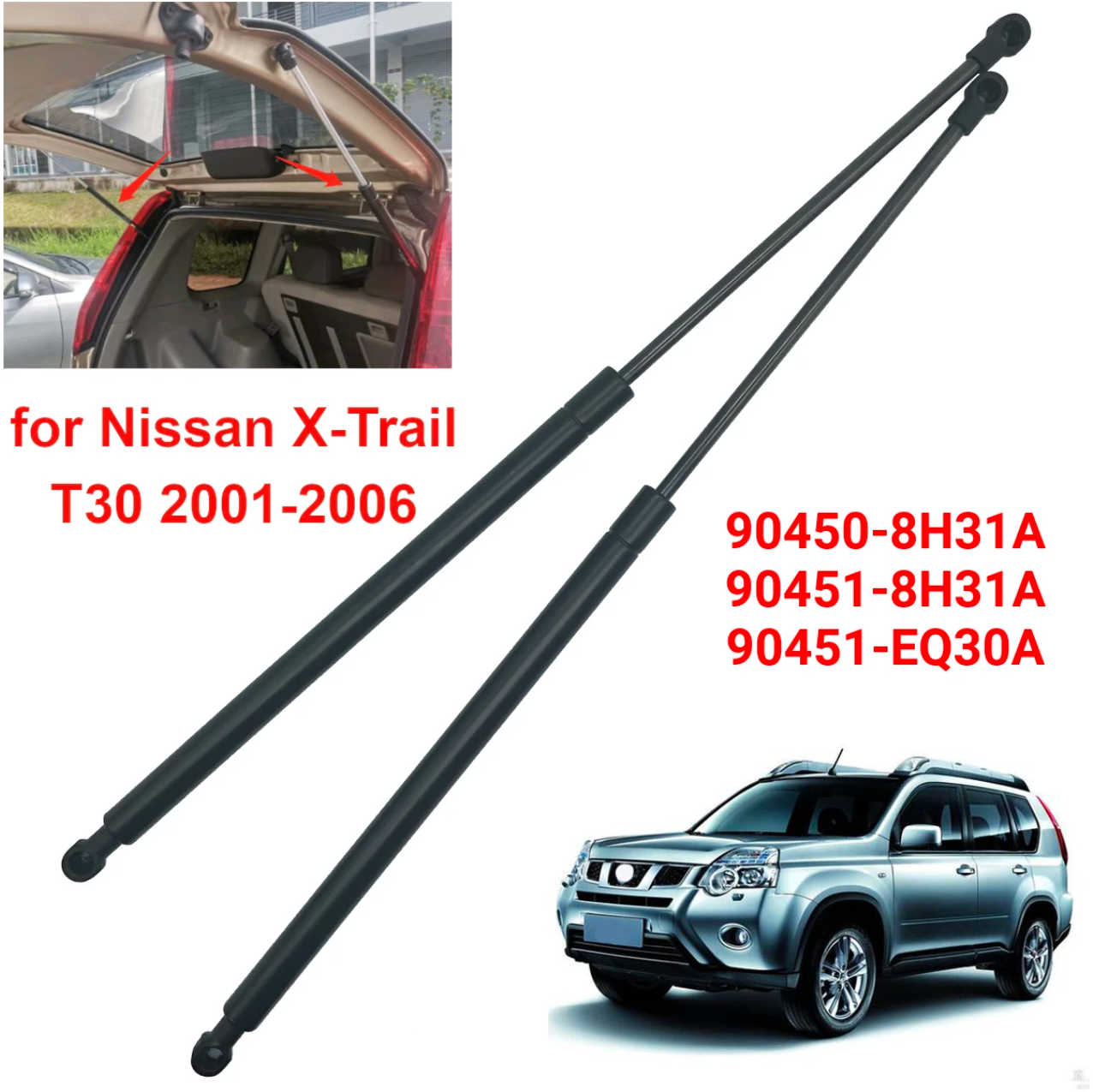Tailgate Gas Struts To Fit Nissan X-Trail T30 (2001–2006) 3