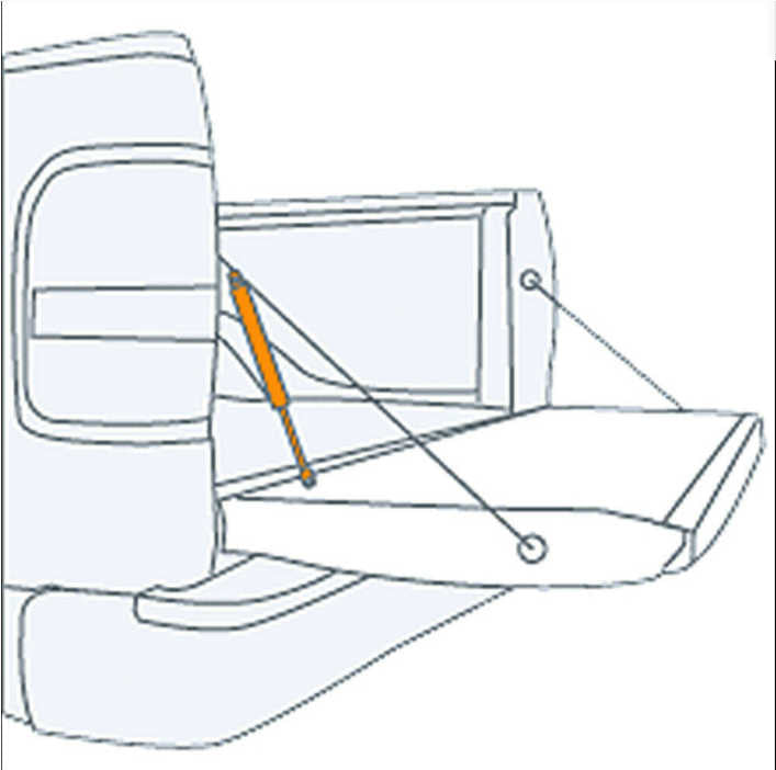 Tailgate Slow Down & Easy Up Gas Strut Kit To Fit Dodge RAM 1500 / 2500 / 3500 (2009–2017) 7