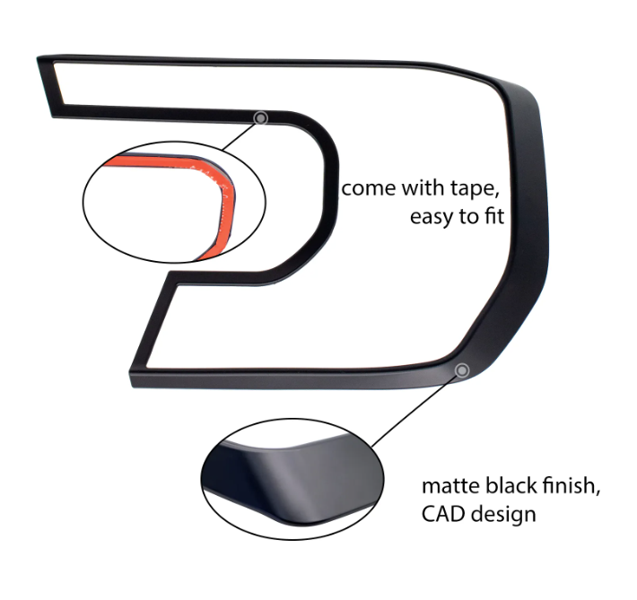 To Fit Ford Ranger Head Light Covers 2022+ 1