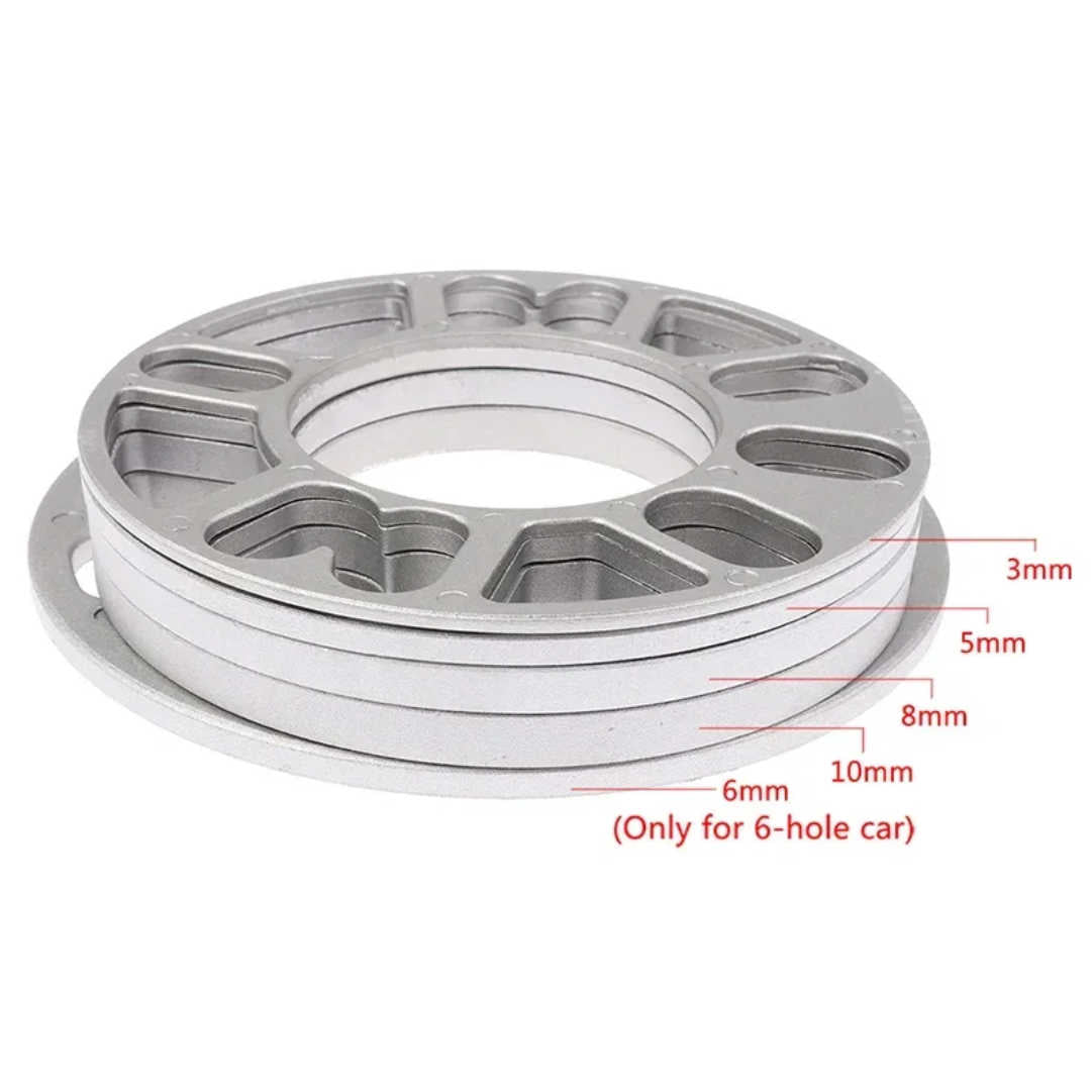 To Fit Universal Vehicles – Aluminum Alloy Wheel Spacer – 3mm / 5mm / 6mm / 8mm / 10mm 3