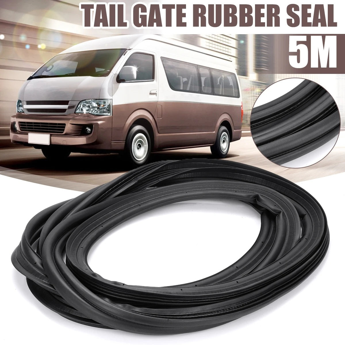 Tailgate Rubber Seal for Toyota Hiace Low Roof 2005-2018