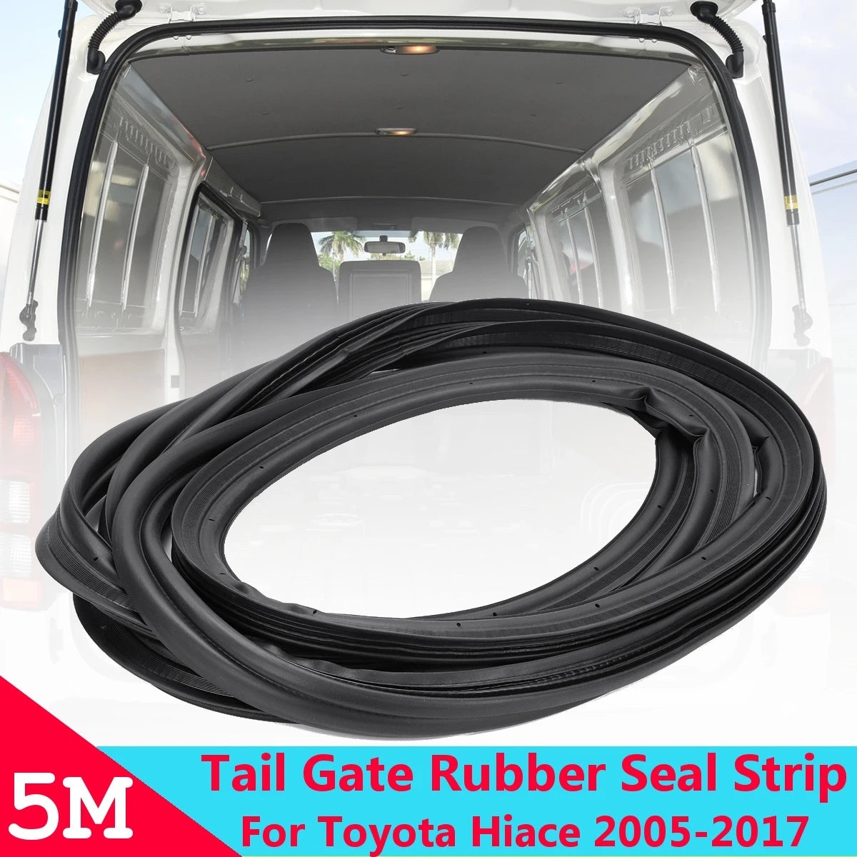 Tailgate Rubber Seal for Toyota Hiace Low Roof 2005-2018