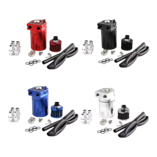 Universal Aluminum Alloy Oil Catch Can with Breather Filter