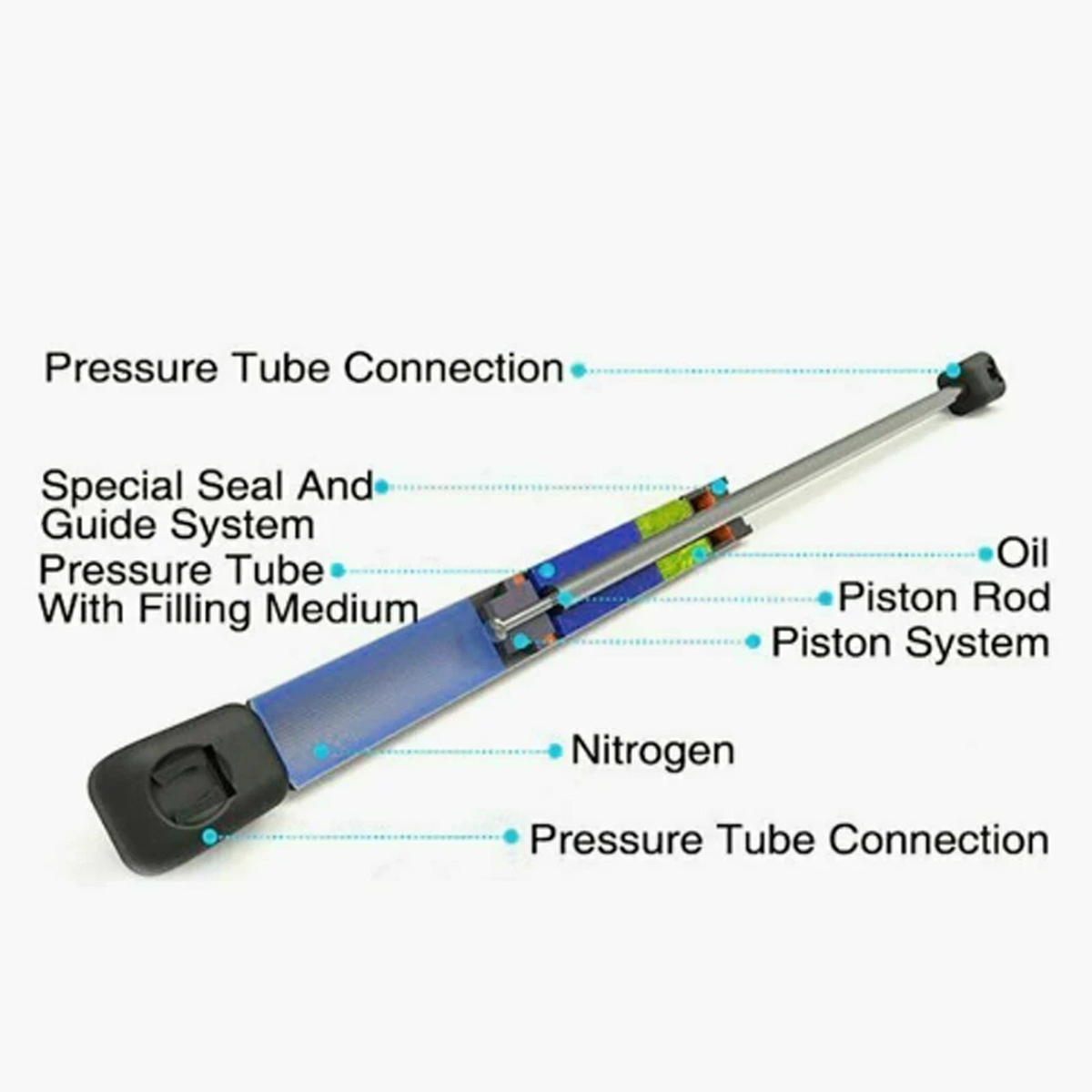 Bonnet Gas Struts for Ford Ranger PX2 PX3 Everest UA UA2 2015-2022 | Hood Lift Supports